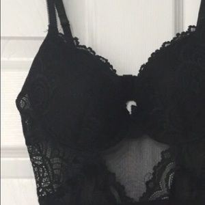 Frederick’s of Hollywood black lace chemise